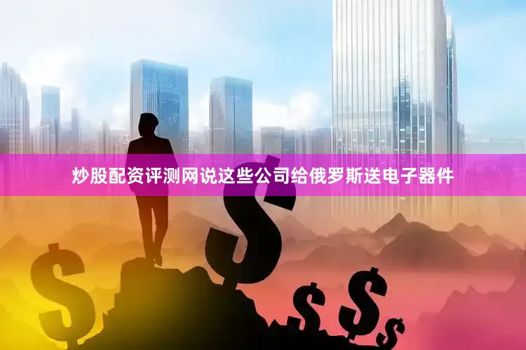 炒股配资评测网说这些公司给俄罗斯送电子器件
