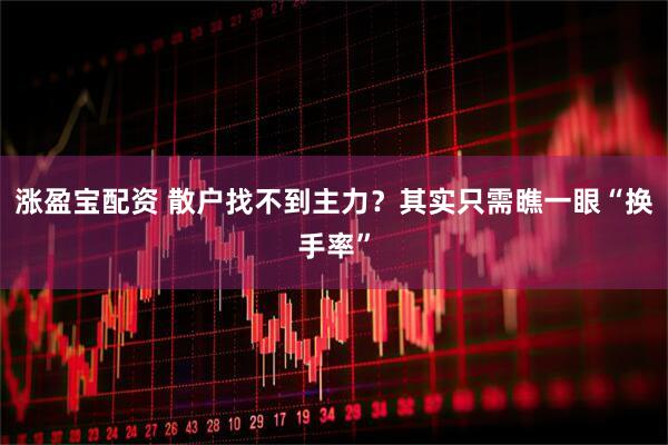 涨盈宝配资 散户找不到主力？其实只需瞧一眼“换手率”