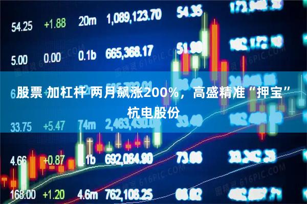 股票 加杠杆 两月飙涨200%，高盛精准“押宝”杭电股份